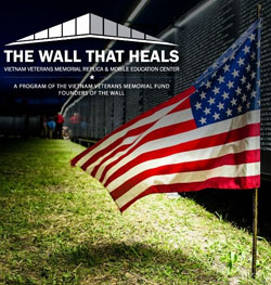 The Wall That Heals arrival route, welcome home ceremony - The Garland