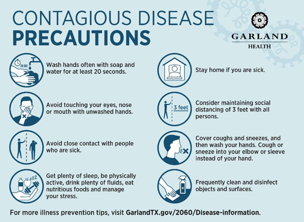 Contagious Disease Precautions - The Garland Texan Website ...