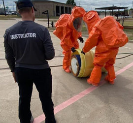 Firefighters attend hazmat training